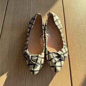 Kate Spade Black and White Patterned Flats